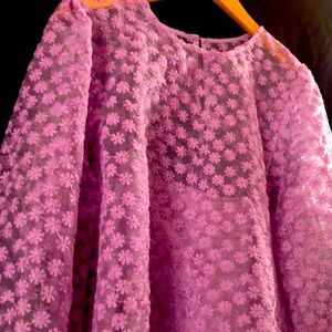 This sheer lavender  blouse screams boho chic!